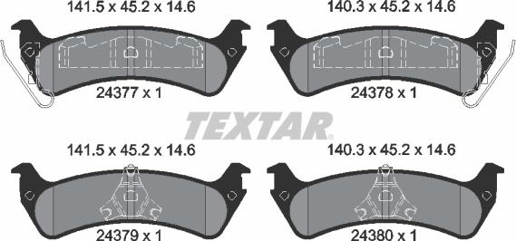 Textar 2437701 - Set placute frana,frana disc www.parts5.com