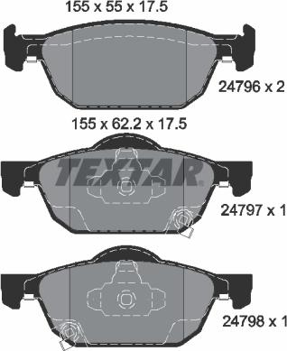 Textar 2479601 - Jarrupala, levyjarru www.parts5.com