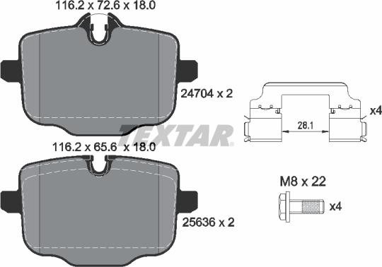 Textar 2470401 - Set placute frana,frana disc www.parts5.com