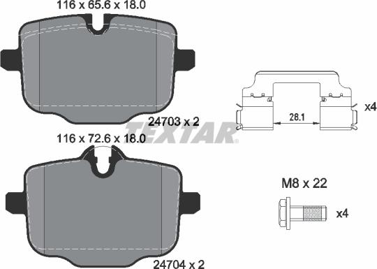 Textar 2470301 - Set placute frana,frana disc www.parts5.com