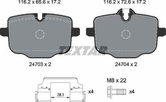 Textar 2470303 - Set placute frana,frana disc www.parts5.com