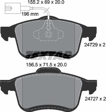 Textar 2472901 - Set placute frana,frana disc www.parts5.com