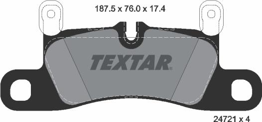 Textar 2472102 - Brake Pad Set, disc brake www.parts5.com