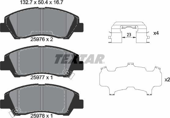 Textar 2597601 - Set placute frana,frana disc www.parts5.com