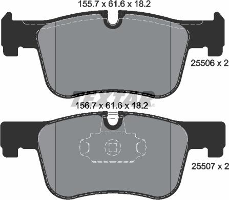 Textar 2550601 - Brake Pad Set, disc brake www.parts5.com