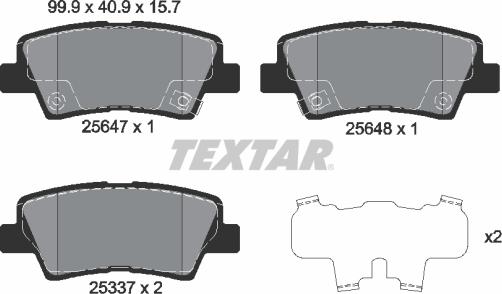 Textar 2564701 - Set placute frana,frana disc www.parts5.com