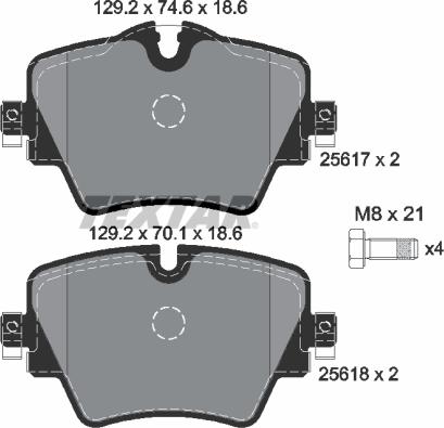 Textar 2561701 - Brake Pad Set, disc brake www.parts5.com