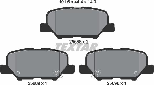 Textar 2568801 - Set placute frana,frana disc www.parts5.com