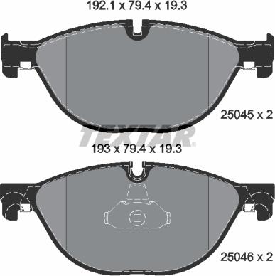 Textar 2504501 - Set placute frana,frana disc www.parts5.com