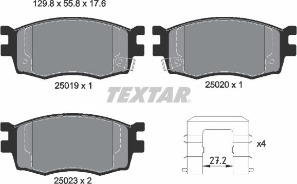 Textar 2501901 - Set placute frana,frana disc www.parts5.com