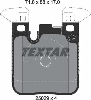 Textar 2502902 - Set placute frana,frana disc www.parts5.com