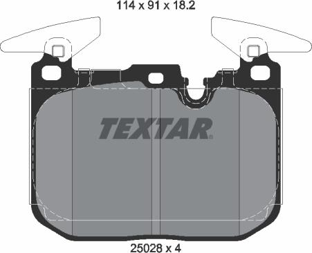 Textar 2502801 - Set placute frana,frana disc www.parts5.com