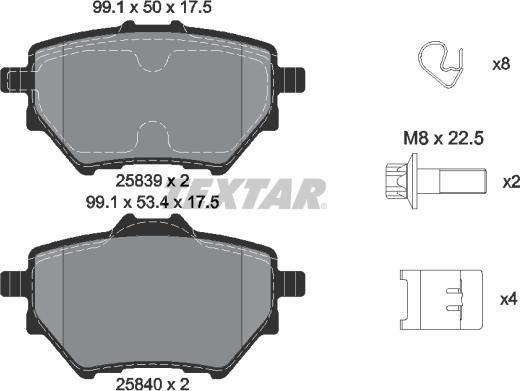 Textar 2583901 - Set placute frana,frana disc www.parts5.com