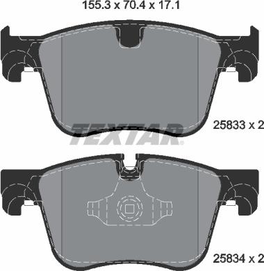 Textar 2583301 - Brake Pad Set, disc brake www.parts5.com