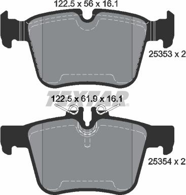 Textar 2535301 - Set placute frana,frana disc www.parts5.com