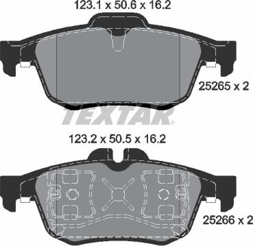 Textar 2526501 - Komplet kočnih obloga, disk kočnica www.parts5.com