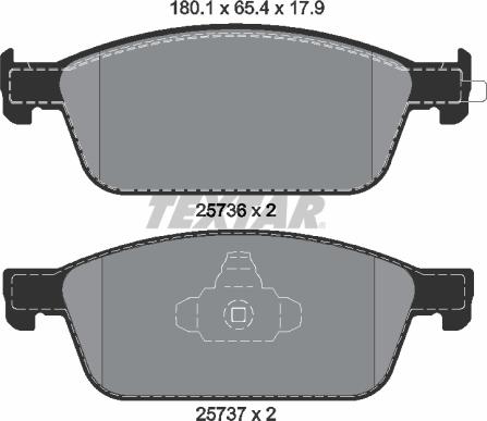 Textar 2573601 - Fékbetétkészlet, tárcsafék parts5.com