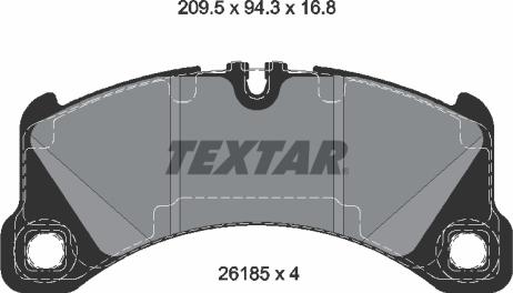 Textar 2618501 - Set placute frana,frana disc www.parts5.com