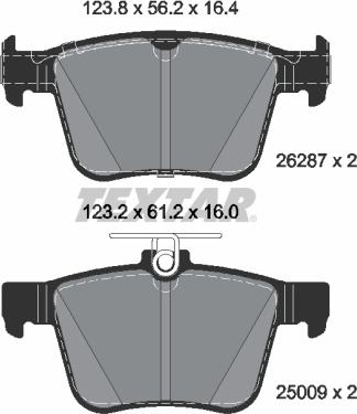 Textar 2628701 - Brake Pad Set, disc brake www.parts5.com