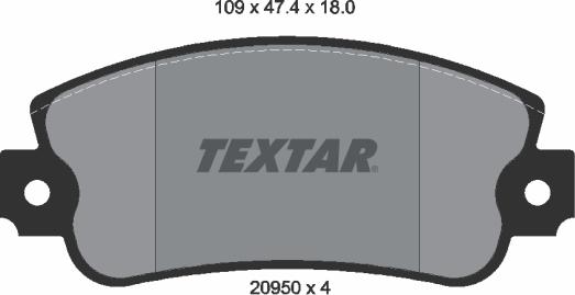 Textar 2095005 - Set placute frana,frana disc www.parts5.com