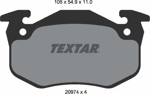 Textar 2097401 - Σετ τακάκια, δισκόφρενα www.parts5.com