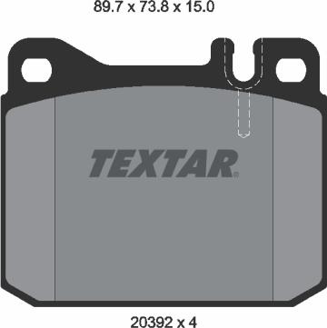 Textar 2039204 - Fékbetétkészlet, tárcsafék www.parts5.com