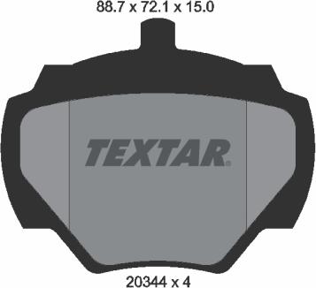 Textar 2034402 - Set placute frana,frana disc www.parts5.com