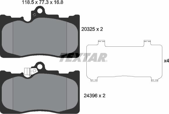 Textar 2032501 - Set placute frana,frana disc www.parts5.com