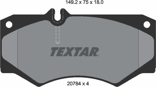 Textar 2078401 - Fékbetétkészlet, tárcsafék www.parts5.com