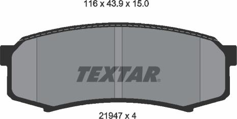 Textar 2194701 - Komplet kočnih obloga, disk kočnica www.parts5.com