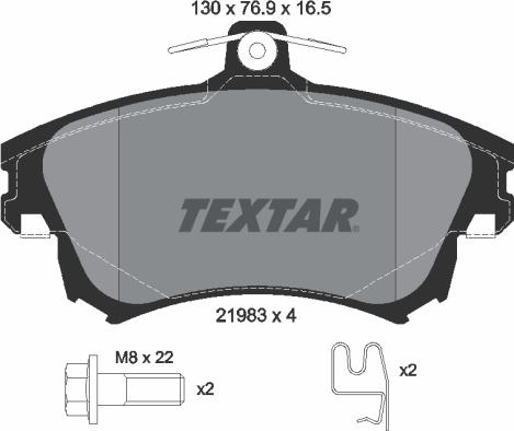 Textar 2198304 - Set placute frana,frana disc www.parts5.com