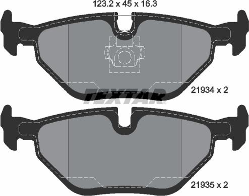 Textar 2193404 - Тормозные колодки, дисковые, комплект www.parts5.com