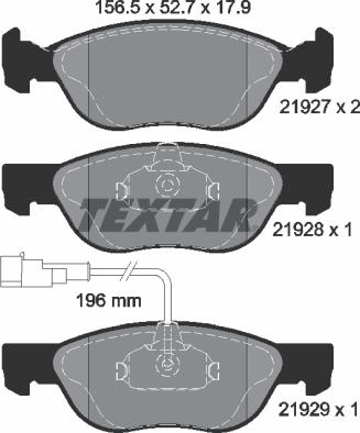 Textar 2192701 - Juego de pastillas de freno www.parts5.com