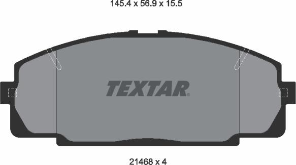 Textar 2146801 - Σετ τακάκια, δισκόφρενα www.parts5.com