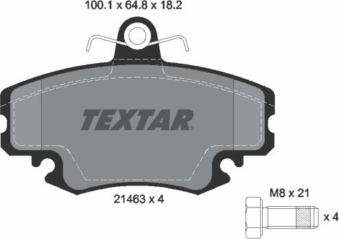 Textar 2146306 - Тормозные колодки, дисковые, комплект www.parts5.com