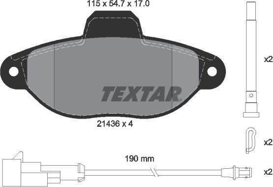 Textar 2143609 - Set placute frana,frana disc www.parts5.com