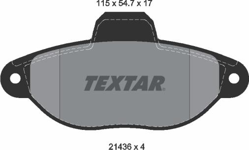 Textar 2143602 - Set placute frana,frana disc www.parts5.com