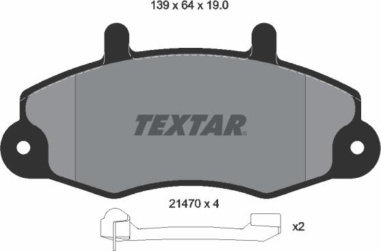 Textar 2147002 - Komplet pločica, disk-kočnica www.parts5.com