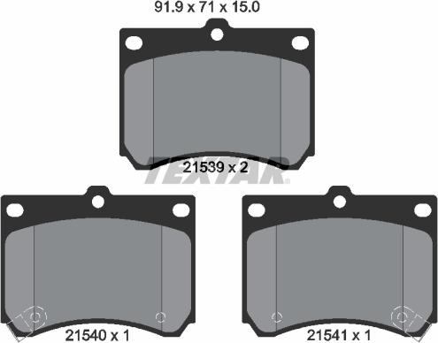 Textar 2153901 - Brake Pad Set, disc brake www.parts5.com