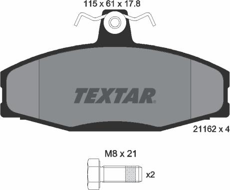 Textar 2166201 - Set placute frana,frana disc www.parts5.com