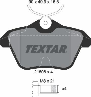 Textar 2160601 - Brake Pad Set, disc brake www.parts5.com