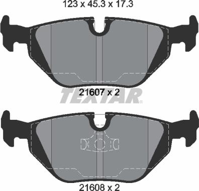 Textar 2160702 - Тормозные колодки, дисковые, комплект www.parts5.com