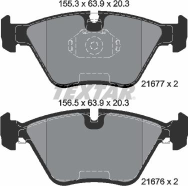 Textar 2167703 - Set placute frana,frana disc www.parts5.com