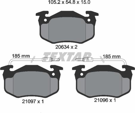 Textar 2109601 - Fren balata seti, diskli fren www.parts5.com