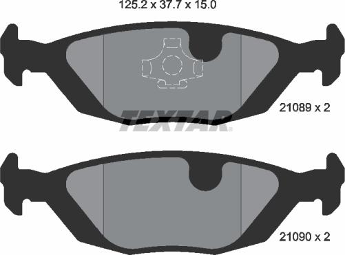 Textar 2108902 - Brake Pad Set, disc brake www.parts5.com