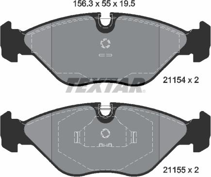 Textar 2115402 - Brake Pad Set, disc brake www.parts5.com