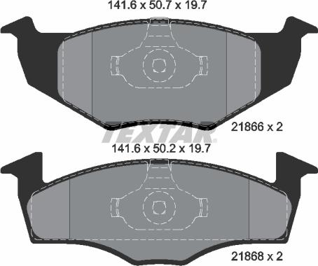 Textar 2186603 - Σετ τακάκια, δισκόφρενα www.parts5.com