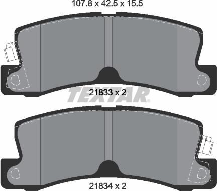 Textar 2183301 - Тормозные колодки, дисковые, комплект www.parts5.com