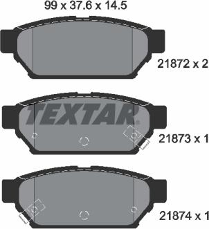 Textar 2187202 - Set placute frana,frana disc www.parts5.com