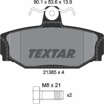 Textar 2138501 - Set placute frana,frana disc www.parts5.com